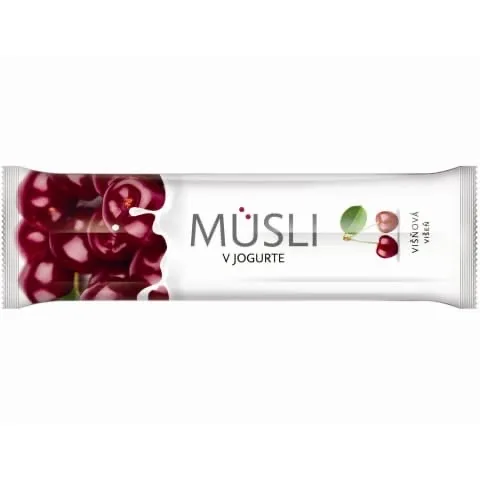 BATONIŅŠ MUSLI TEKMAR AR ĶIRŠIEM JOGURTA GLAZŪRĀ 30G
