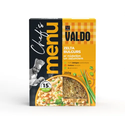 ZELTA BULGURS VALDO AR NŪDELĒM UN ZAĻUMIEM 250G