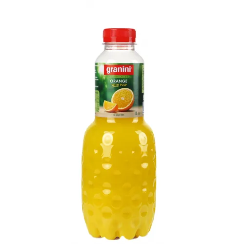GRANINI SULA APELSĪNU AR AUGĻU MĪKSTUMIEM, 100%, 1L,