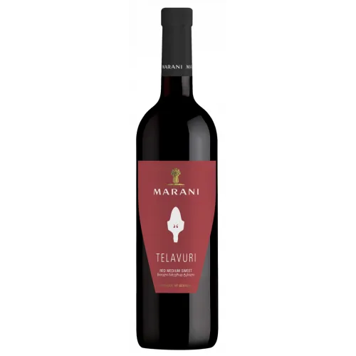 Sarkanvīns Marani Telavuri pussaldais 12% 0,75 l