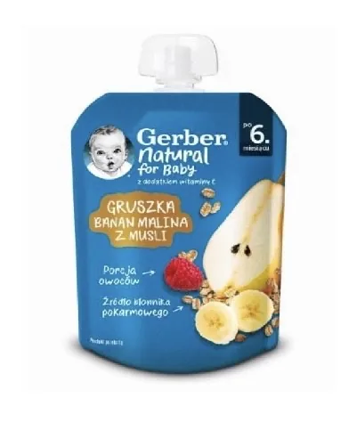AUGĻU BIEZENIS GERBER, AR BUMBIERIEM, BANĀNIEM UN AVENĒM, 6 MĒN., 80G