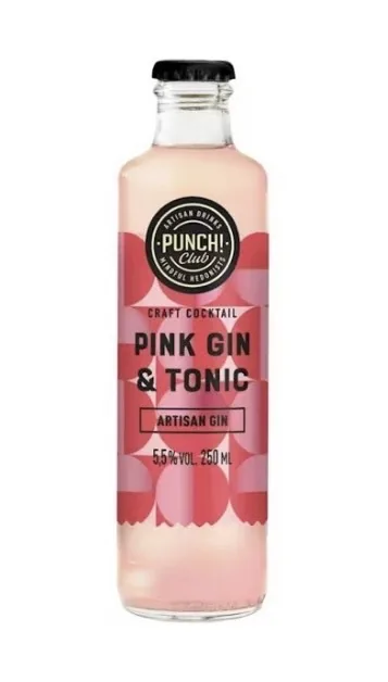 Алкогольный коктейль Punch Club Pink Gin & Tonic, 7%, 0,25 л