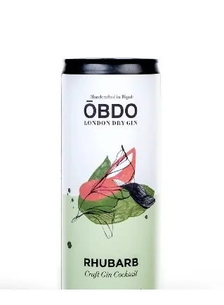 Коктейль джин Obdo ревень, 6%, в бутылке, 0,25 л