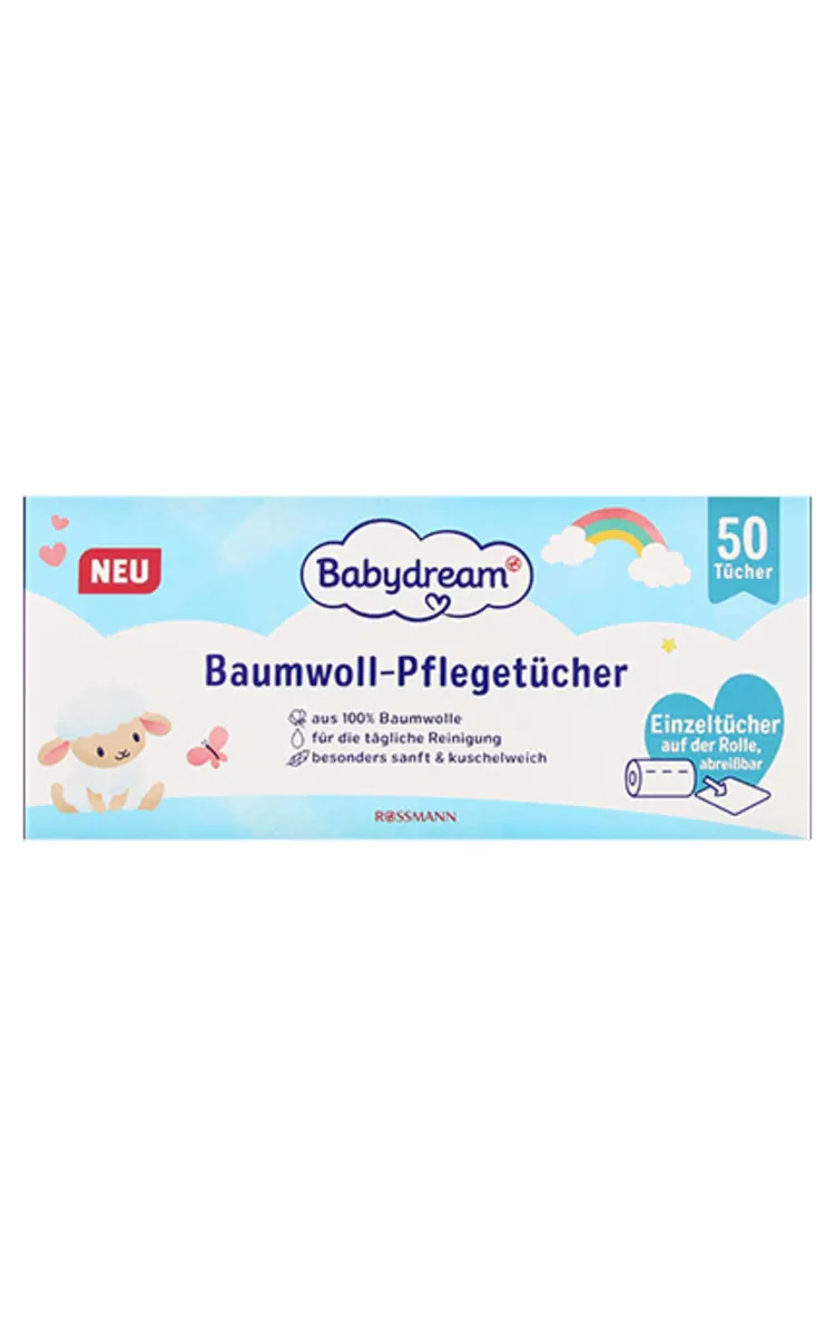 BABYDREAM KOKVILNAS KOPŠANAS SALVETES, 50GAB.