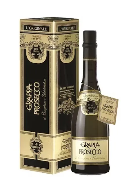 Stiprs alkoholisks dzēriens grappagiuseppe romano brotto, proseccovaldobbiadene, 42%, 0,7 l
