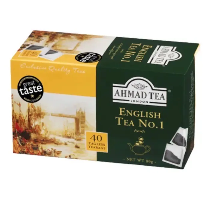 MELNĀ TĒJA AHMAD TEA ENGLISH NR.1 40X2G