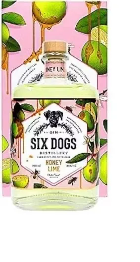 Джин Six Dogs Honey Lime, 43%, 0,7 л