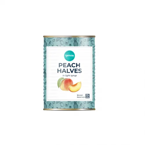 KOMPOTS GEMOSS COLLECTION PERSIKU PUSĪTES SĪRUPĀ 850ML