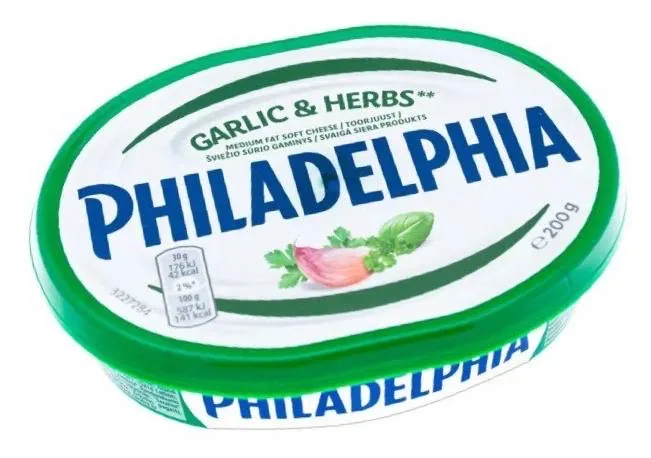 KRĒMSIERS PHILADELPHIA LIGHT AR ZAĻUMIEM 200G