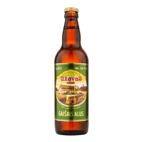 Alus Užavas gaišais 4,6% 0,5 l stikls