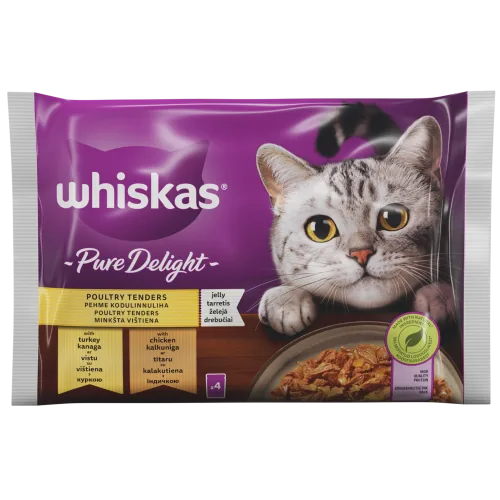BARĪBA KAĶIEM KONS.WHISKAS PURE DELIGHT MĀJPUT.GAĻ.IZL.85GX4