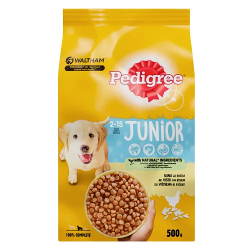 BARĪBA SUŅIEM SAUSĀ PEDIGREE AR MĀJPUT.G.RĪSIEM.KUCĒN. 500G