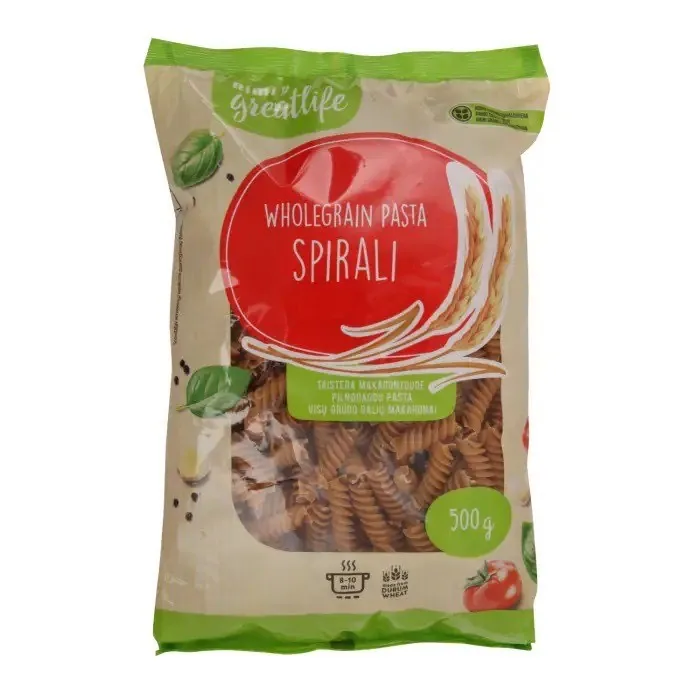 PILNGRAUDU MAKARONI RIMI GREATLIFE SPIRALI 500G