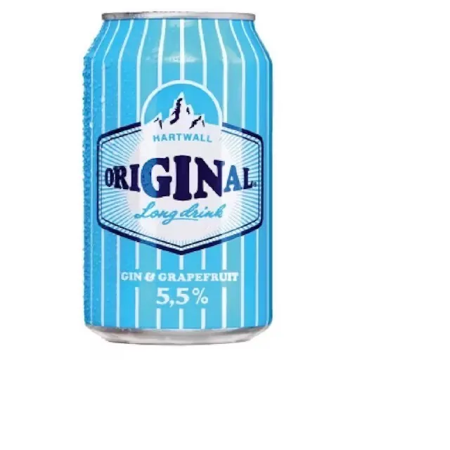 Алкогольный коктейль Hartwall Original Long Drink Gin & Grapefruit, 5,5%, 0,33 л