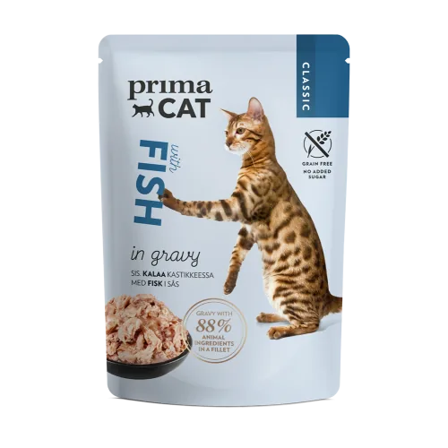 Barība kaķiem kons.prinacat klasikās zivis mērcē 85 g