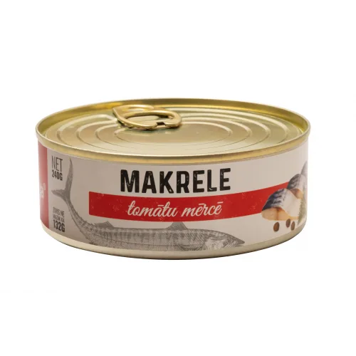 KONSERVI MAKRELE BANGA TOMĀTU MĒRCĒ 240G