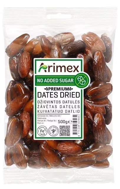 DATELES BEZ KAULA SĪRUPĀ ARIMEX, 500G