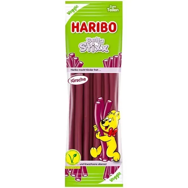 ŽELEJKONFEKTES HARIBO BALLA STIXX,KIRSCH, 200G