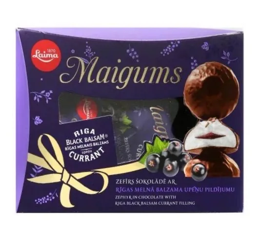 ZEFĪRS LAIMA MAIGUMS RIGAS MELNA UPEŅU BALZAMA 185G 