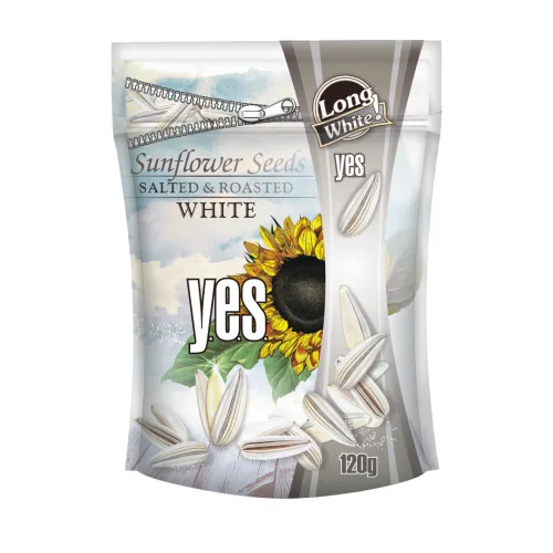 SAULESPUĶU SĒKLAS Y.E.S. WHITE ROASTED SALTED 120G