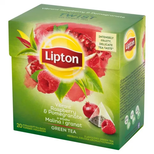 ZAĻĀ TĒJA LIPTON AR AVENĒM UN GRANĀTĀBOLU 28G