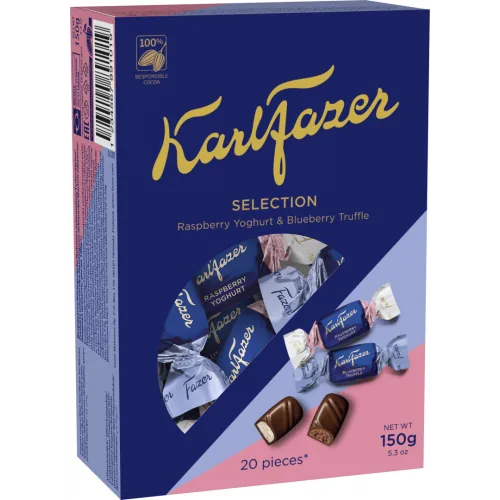 ŠOKOLĀDES KONFEKTES KARL FAZER PIENA IZLASE 150G