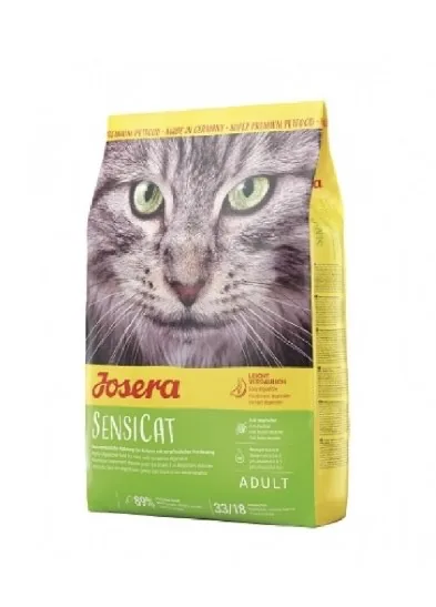 SAUSĀ BARĪBA KAĶIEM JOSERA SENSICAT, AR JŪTĪGO GREMOŠANAS SISTĒMU, 2KG