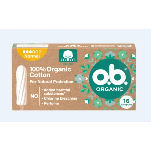 HIGIĒNISKIE TAMPONI OB ORGANIC NORMAL 16 GAB