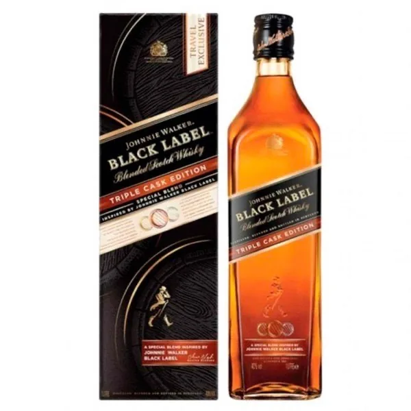 Viskijs johnnie walker black triple cask, 40%, kastē, 1 l