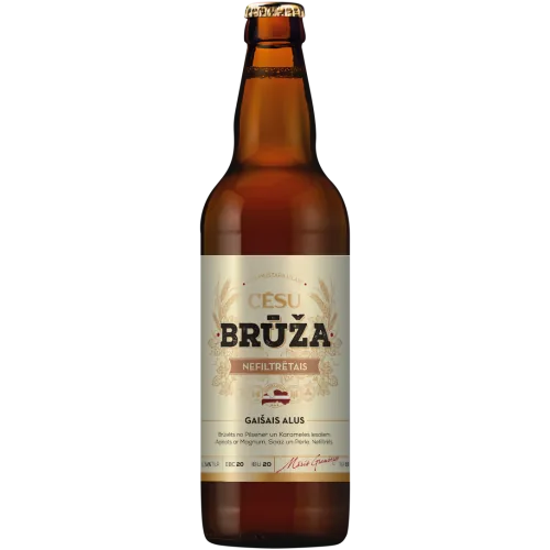 Alus Cēsu Brūža nefiltrētais 5,4% 0,5 l stikls