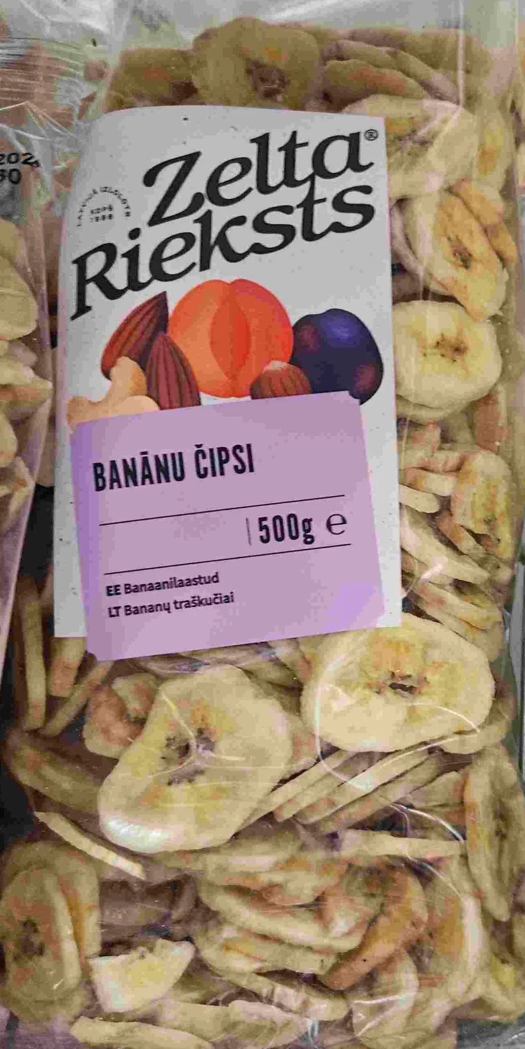 BANĀNU ČIPSI ZELTA RIEKSTS 500G