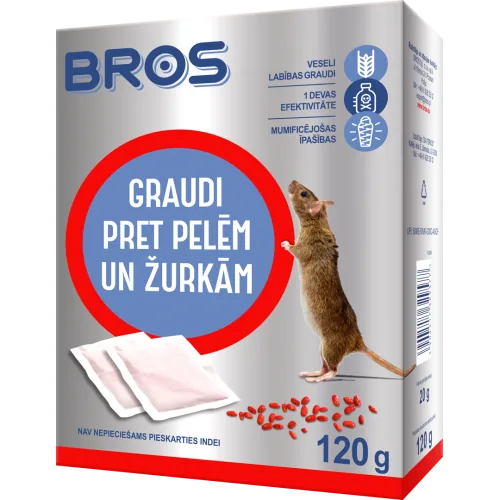Graudi Bros pret pelēm un žurkām 120 g