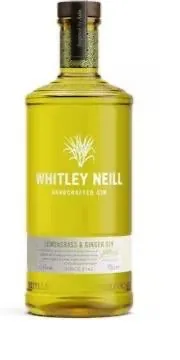 Джин Whitley Neill Lemongrass & Ginger, 43%, 1 л