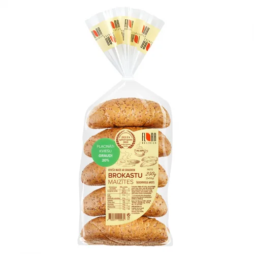 PORCIJU MAIZE KVIEŠU FLORA BROKASTU AR GRAUDIEM 5X50G