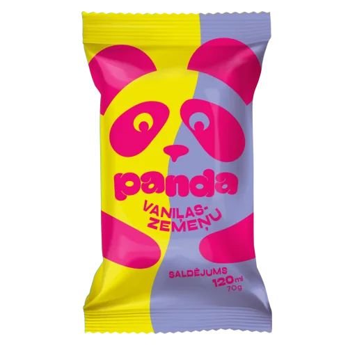 SALDĒJUMS PANDA VANIĻAS/ZEMEŅU VAFEĻU GLĀZĪTĒ 120ML/65G