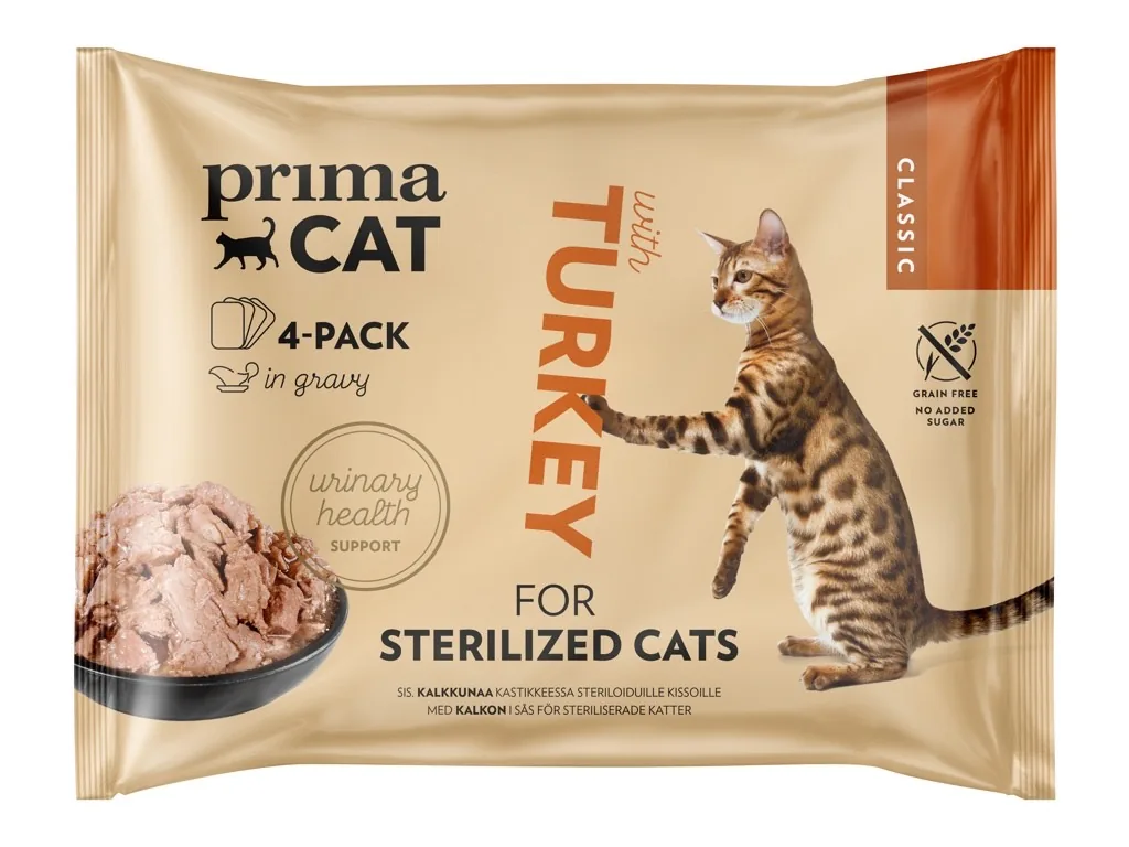KONS.KAĶIEM PRIMACAT STERIL., TURKEY MĒRCĒ 4X85G