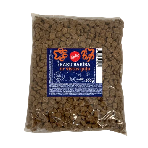 BARĪBA KAĶIEM SAUSĀ TIP TOP AR VISTU 500G