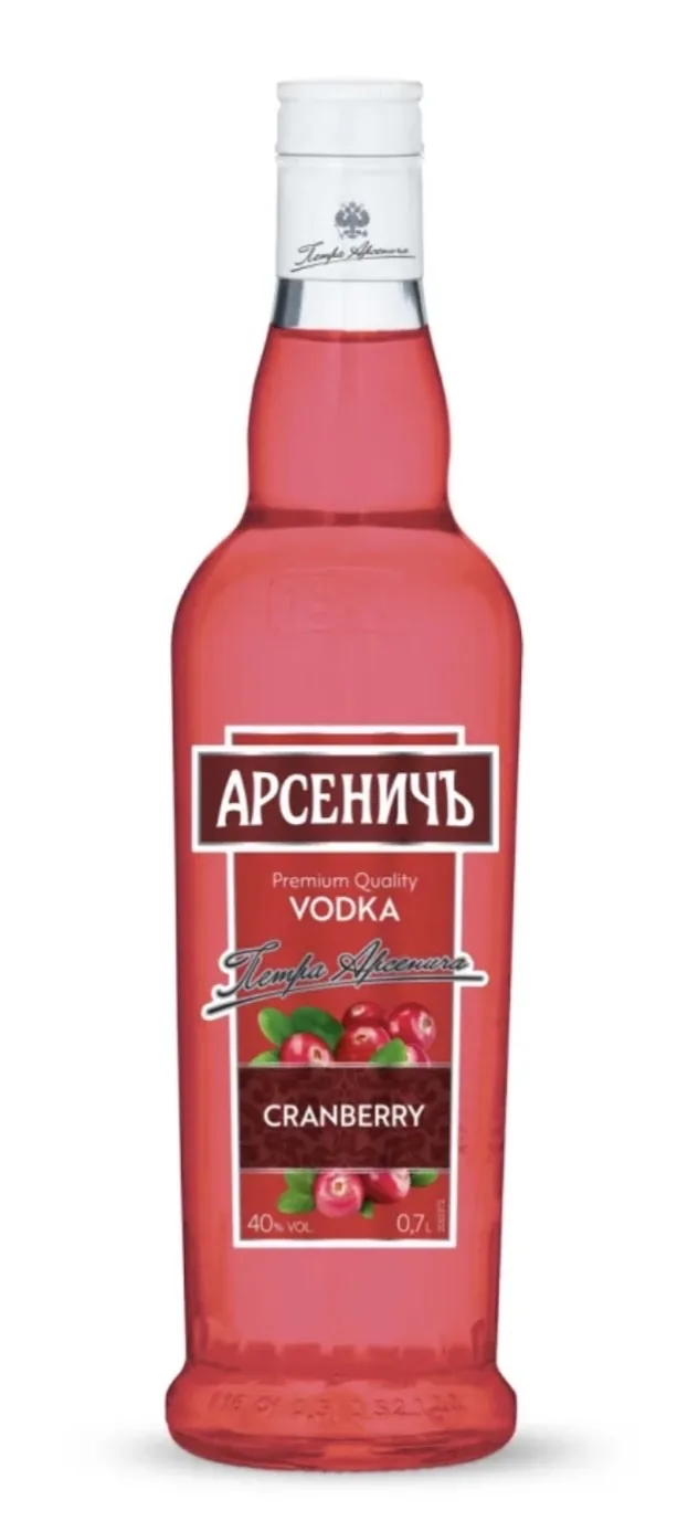 Ароматизированная водка Arsenitch клюква, 40%, 0,7 л