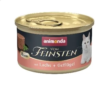 PASTĒTE KAĶIEM ANIMONDA MOUSSE, LASIS AR CĀLI, 85G