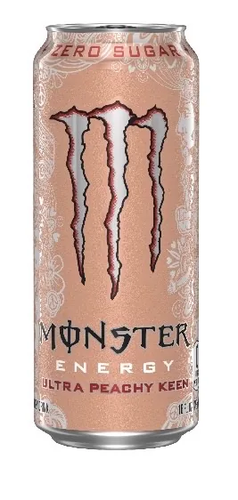 ENERĢIJAS DZĒRIENS MONSTER ULTRA PEACHY KEEN ZERO SUGAR, BUNDŽĀ, 0.5L (DEP)