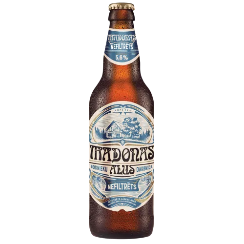 Alus Madonas nefiltrēts 5,6% 0,5 l stikls