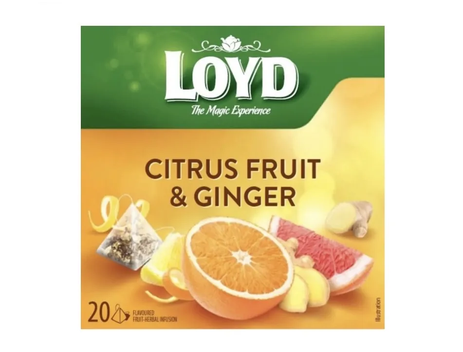 AUGĻU TĒJA LOYD INGVERS UN CITRONS 20X2G