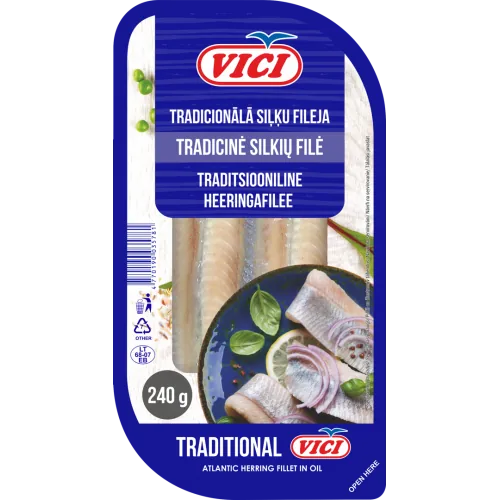 SIĻĶU FILEJA VIČI TRADICIONĀLĀ 240G/190G.