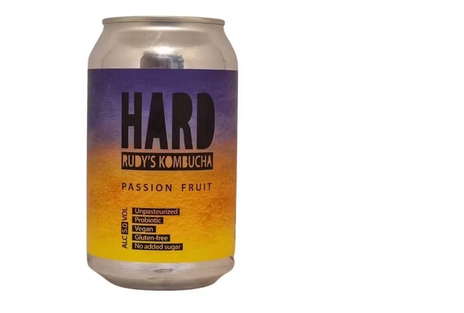 Алкогольный напиток комбуча Rudy's Hard Kombucha Passion Fruit, 5%, 0,33 л