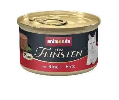 PASTĒTE KAĶIEM ANIMONDA MOUSSE, LIELLOPS AR PĪLI, 85G