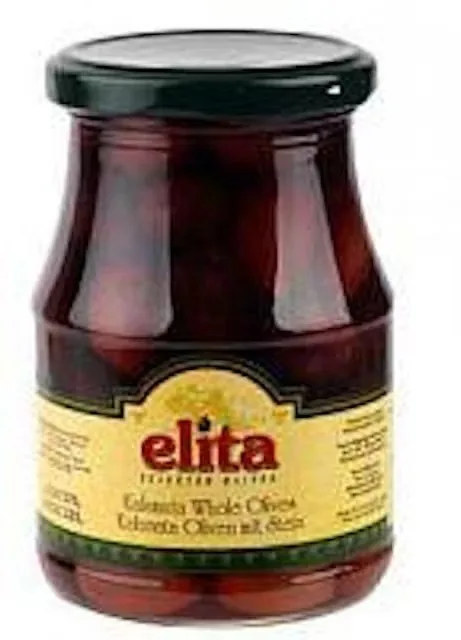 SARKANĀS OLĪVAS, VESELAS KALAMATA ELITA,370G/190G