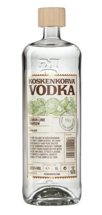 Водка Koskenkorva Lemon Lime Yarrow 37,5%, 1 л