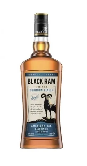 Viskijs Black Ram Bourbon Cask Finish, 40%, 1,0 l