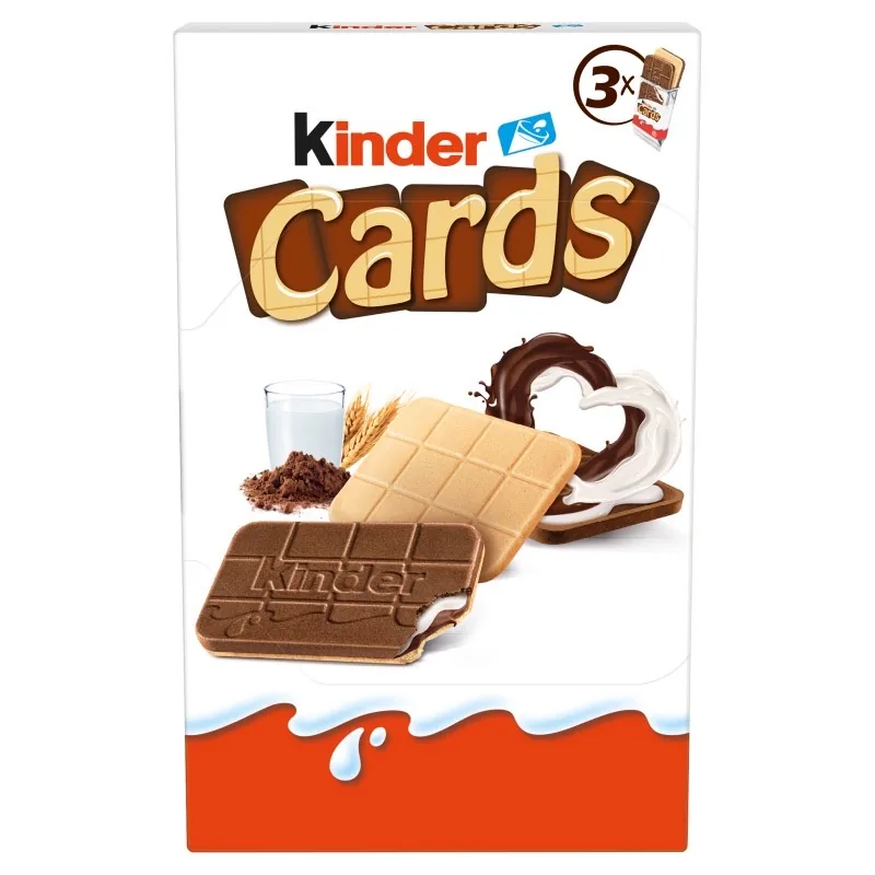 CEPUMS KINDER CARDS AR PIENA UN KAKAO KRĒMU 76,8G
