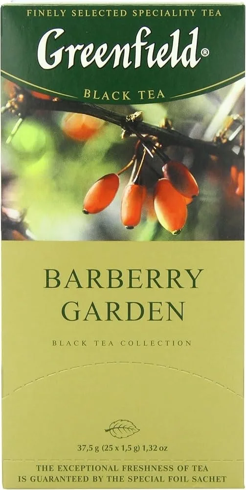 TĒJA GREENFIELD MELNĀ BARBERRY GARDEN 25X1.5G
